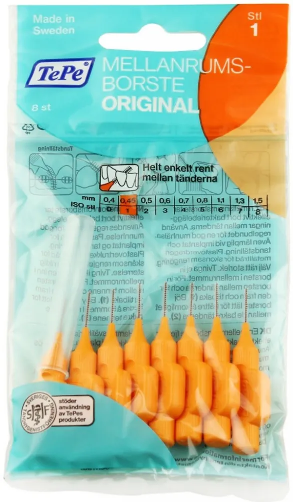 TePe meziz.kart.size 1 Oranžové 8ks 133220