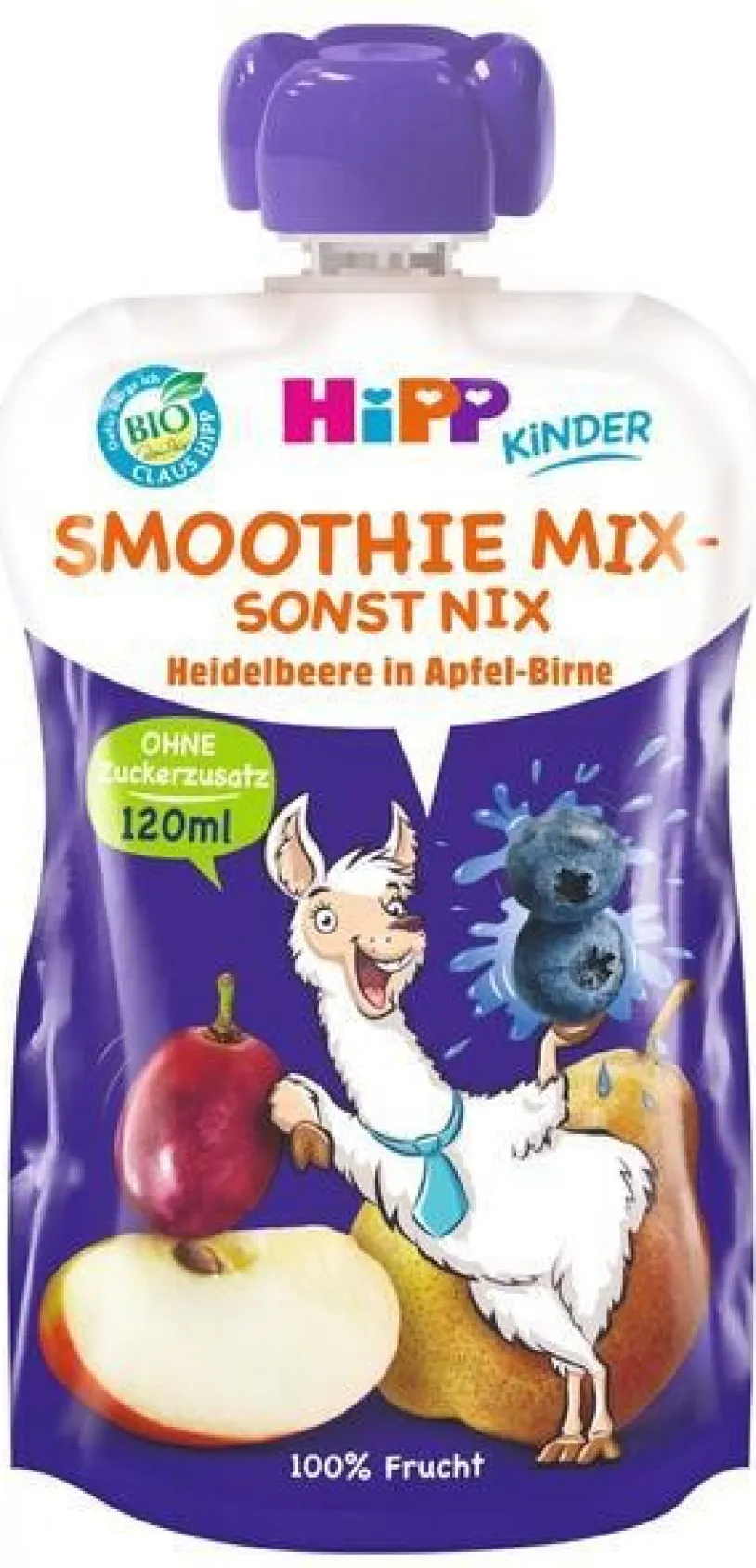 HiPP Smoothie Jablko-Hruška-Borůvky BIO 120ml