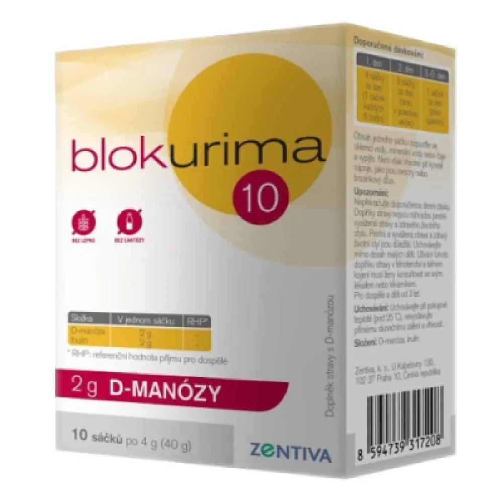 Blokurima 2g D-manózy sáčky 10x4g