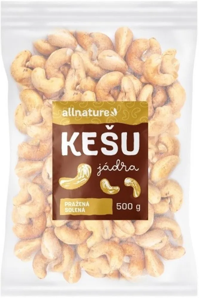 Allnature Kešu pražená solená 500g