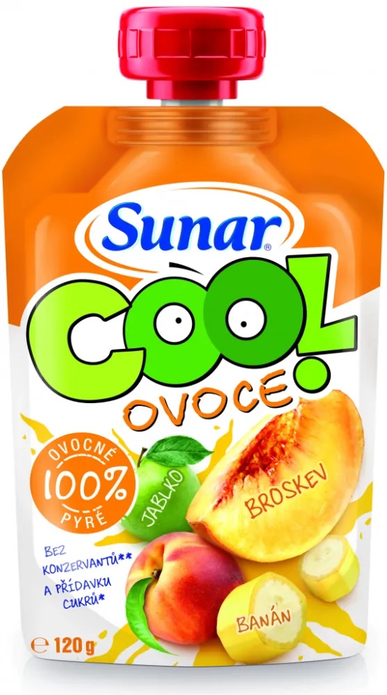 Sunar Cool ovoce broskev jablko banán 120g