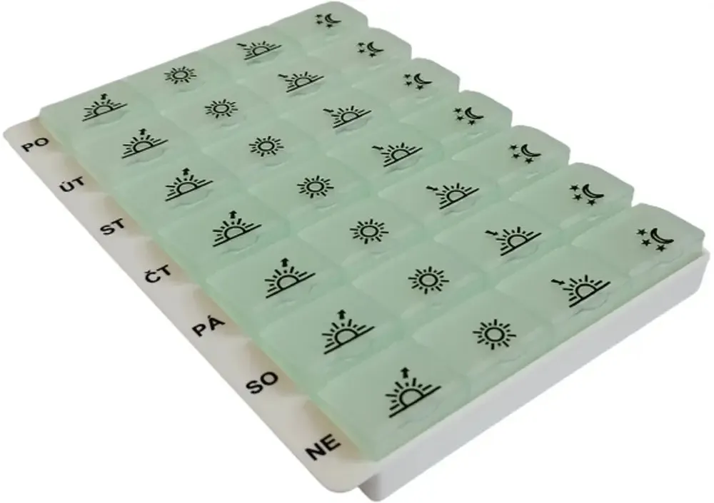 Dávkovač léků OBZOR typ 04 týdenní