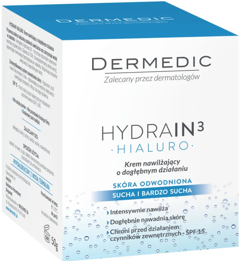DERMEDIC H3 Hluboce hydratační den.krém SPF15 50g