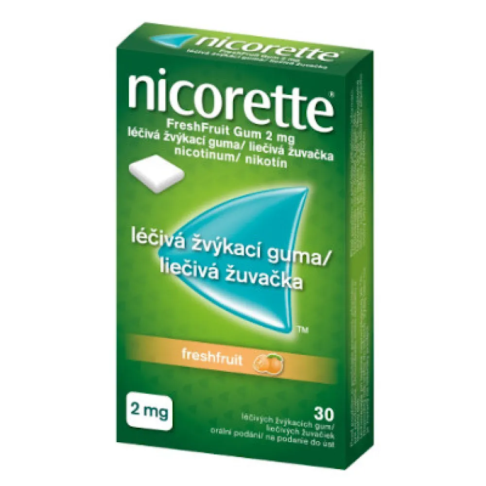 Nicorette FreshFruit Gum 2mg gum.mnd.30