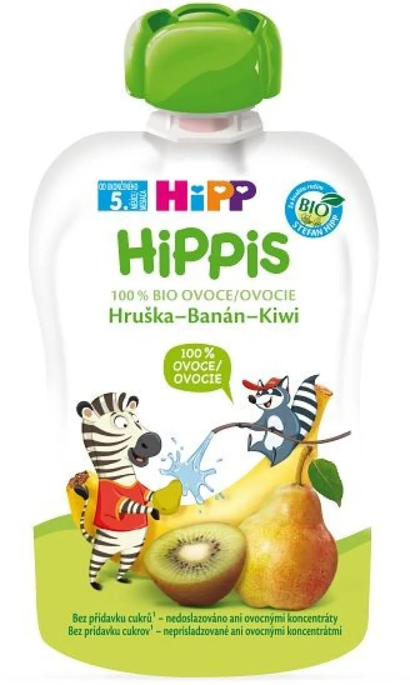 HiPP Hippis Hruška-Banán-Kiwi BIO 6m 100g