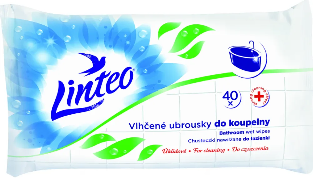 Linteo Vlhčené ubrousky do koupelny 40ks