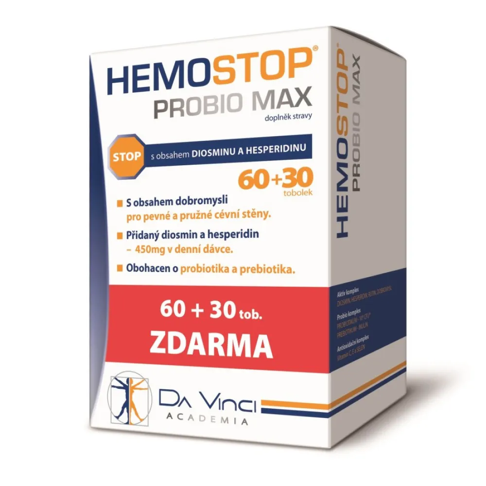 Hemostop Probio MAX Da Vinci Academia tob. 60+30