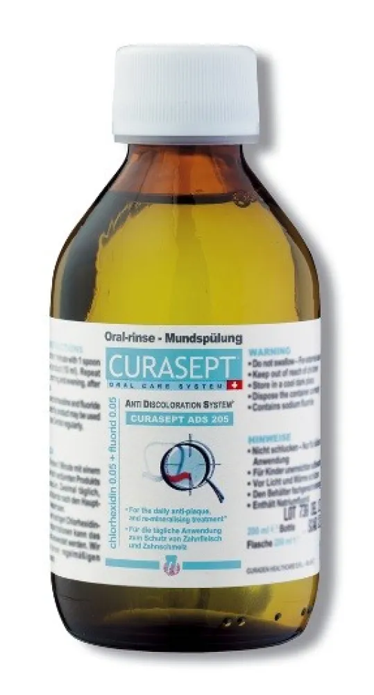CURASEPT ADS 205 ústní voda 0.05%CHX 200ml