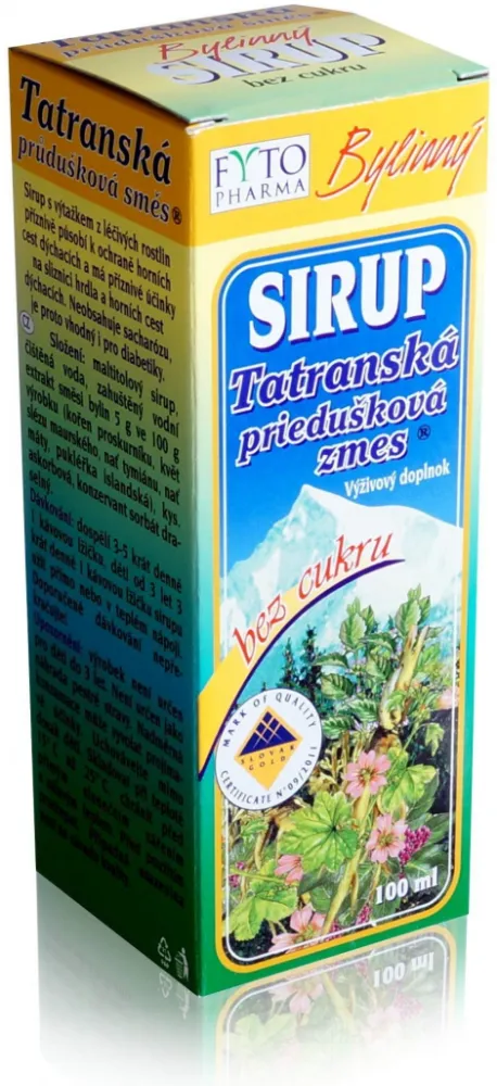 Tatranská průduš.směs Bylin.sirup bez cukru 100ml