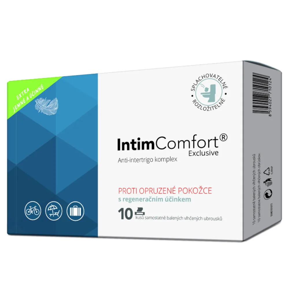 Intim Comfort 10 kapesníčků-anti-intertrigo balsám