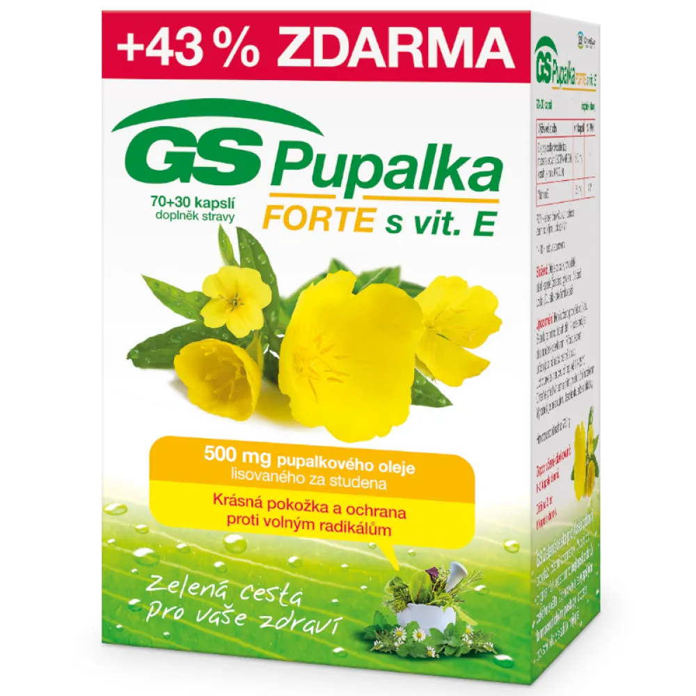 GS Pupalka Forte s vitaminem E cps.70+30