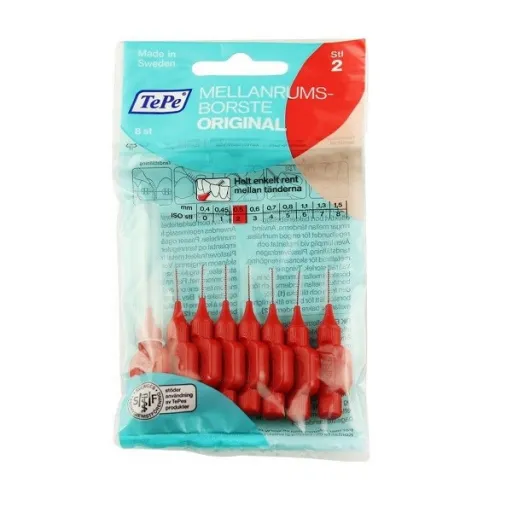 TePe mezizub.kartáčky červené 0.5mm 8ks sáček