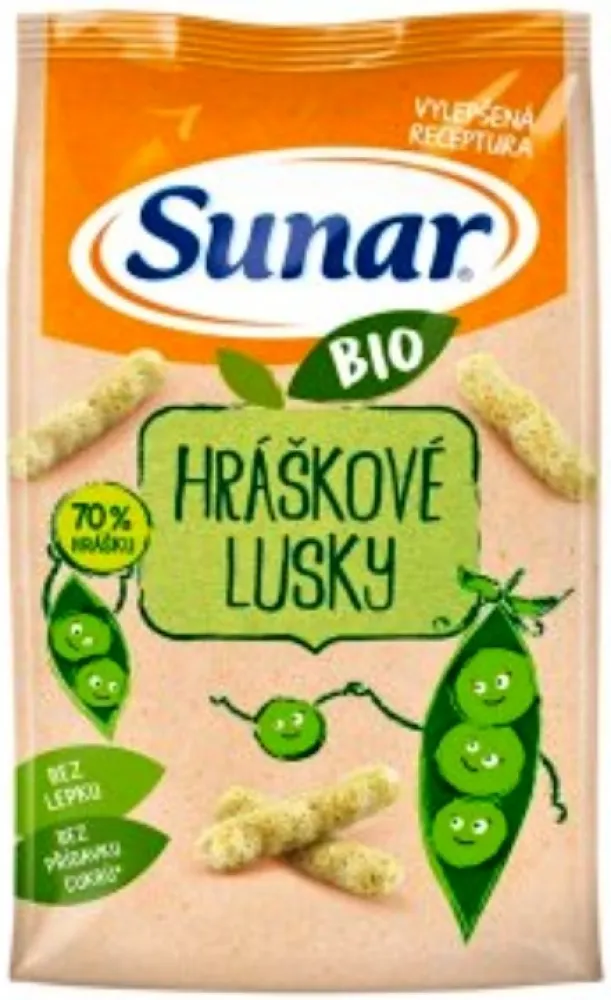 Sunar křupky Hráškové lusky BIO 45g