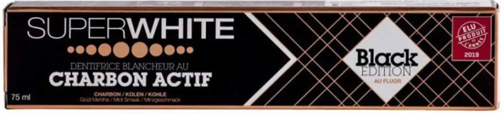 SUPERWHITE Black Edition zubní pasta bělící 75ml