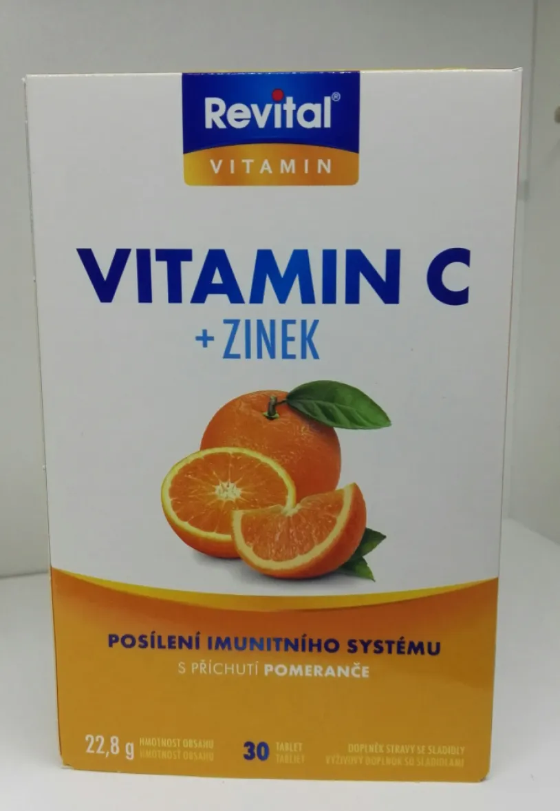 Vitar Vitamin C+zinek tbl.30