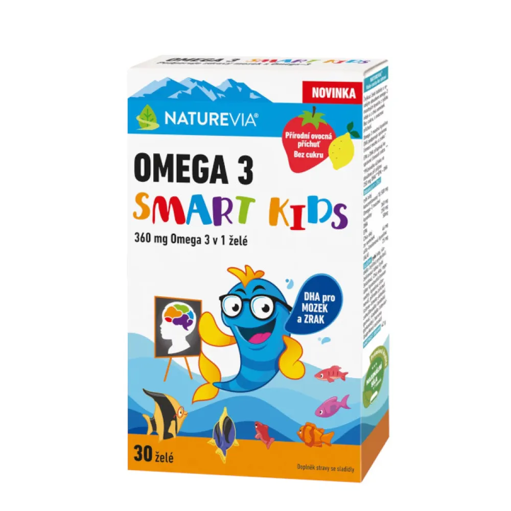 NatureVia Omega 3 Smart Kids 30 želé