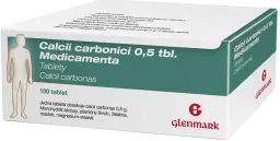 Calcii Carbonici 0.5 tbl.Medicam.0.5g tbl.nob.100