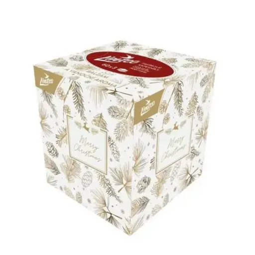 Linteo Papír.kapes.s balzámem 3vrstvé Vánoční 60ks