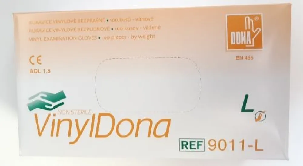 VinylDona ruka.vyšetř.vinyl.bezpraš.vel.L 100ks
