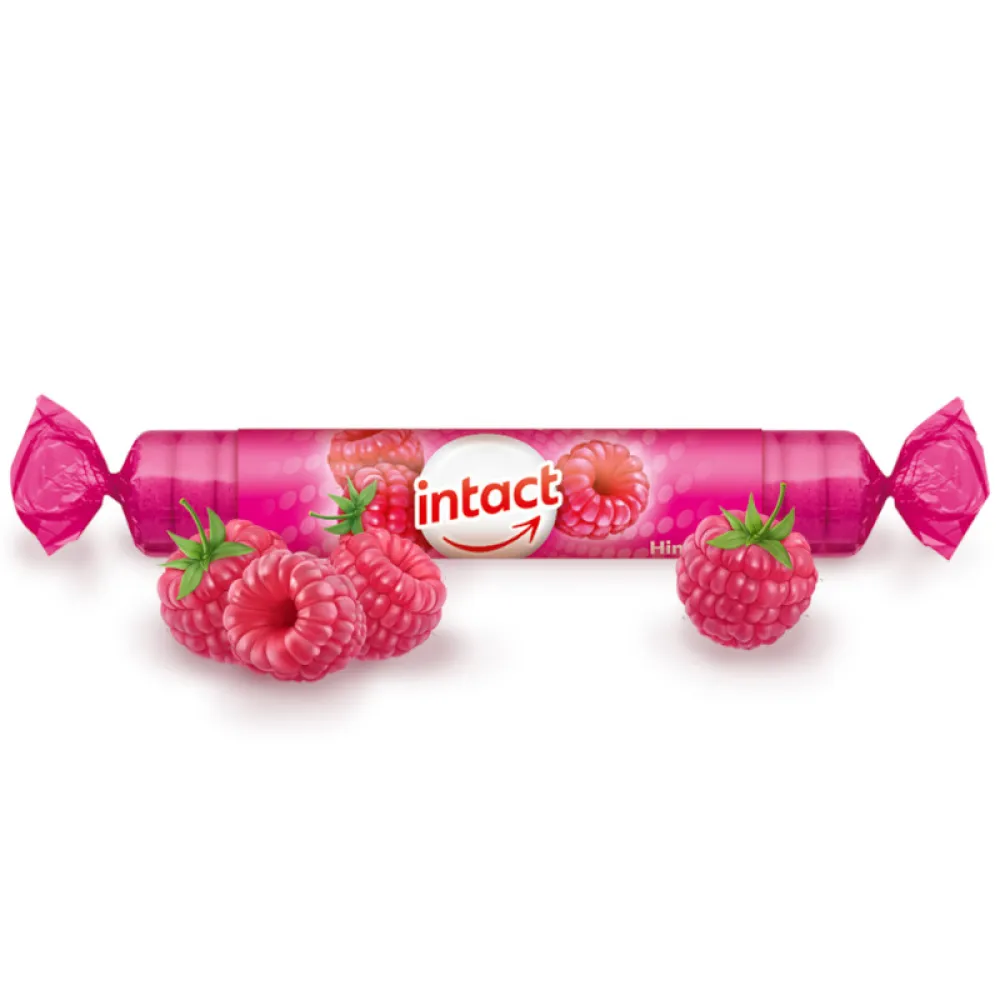 Intact hroznový cukr s vitaminem C Malina 40g