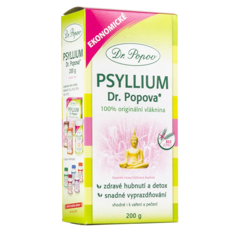 Dr.Popov Psyllium indická rozpustná vláknina 200g