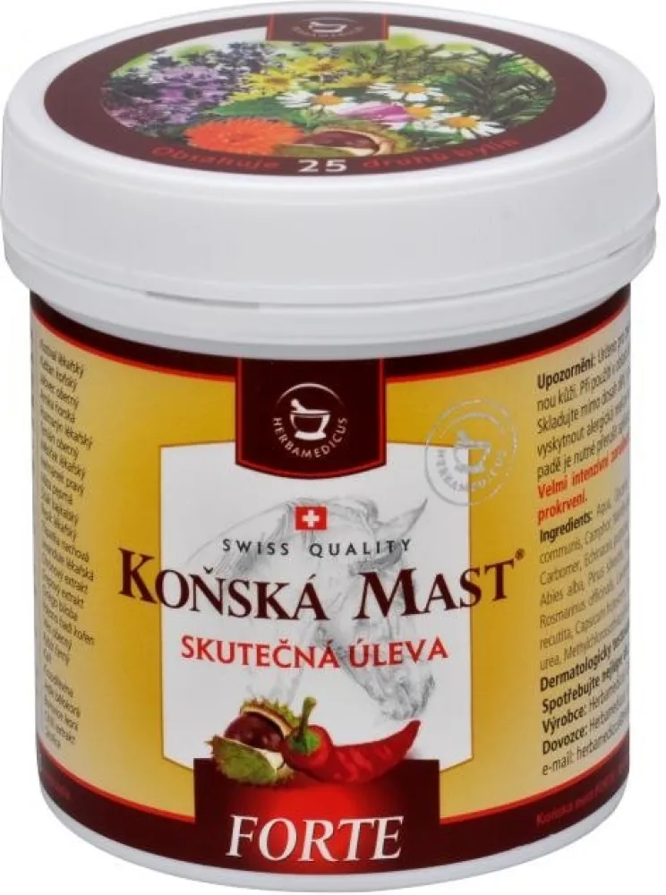 Herbamedicus Koňská mast forte hřejivá 500ml