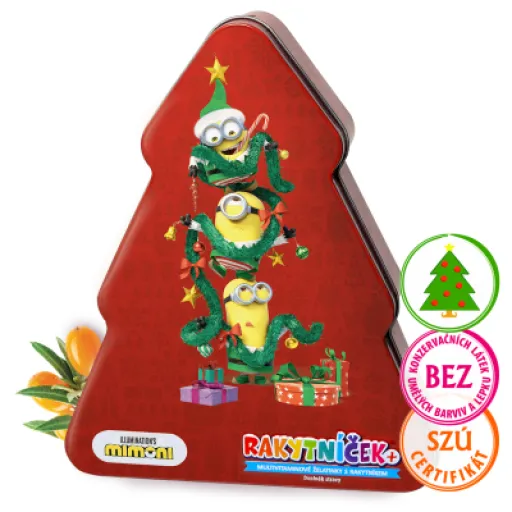 TEREZIA RAKYTNÍČEK+ želatinky - Vánoční stromeček Mimoni 50 ks