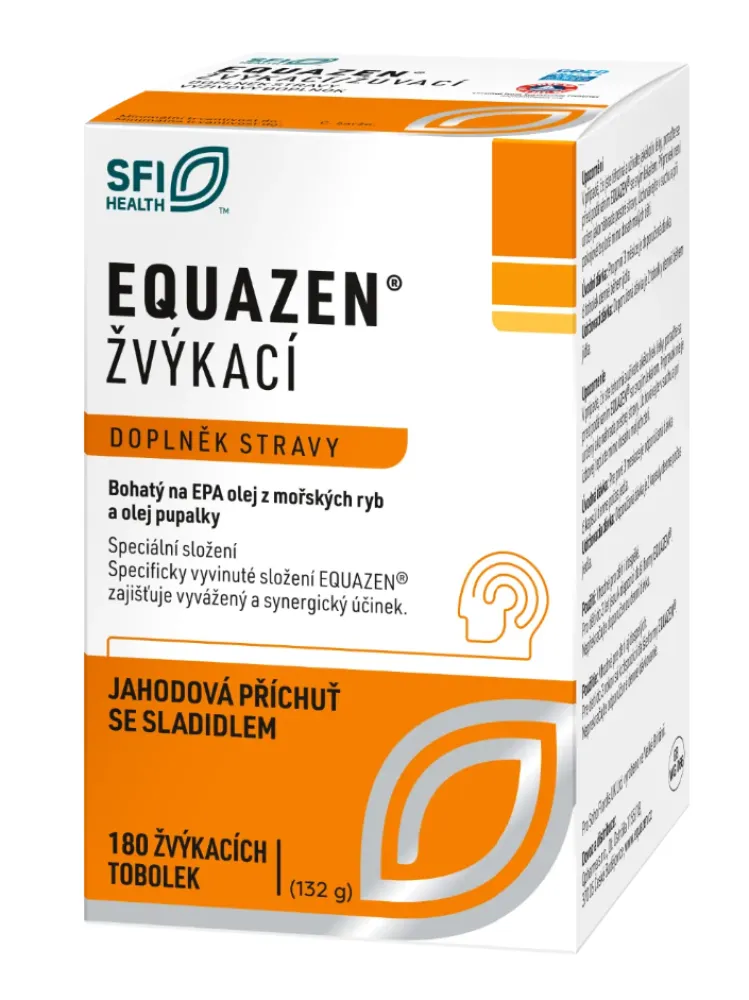 EQUAZEN žvýkací tob.180 jahodová příchuť