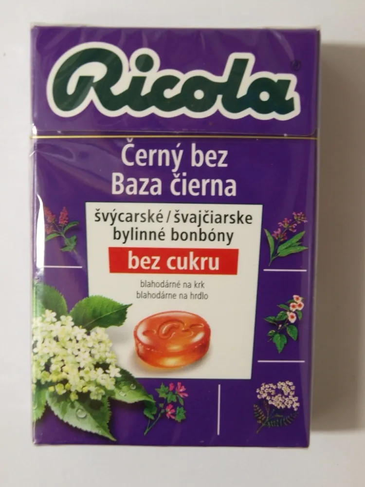 RICOLA Černý bez bez cukru 40g