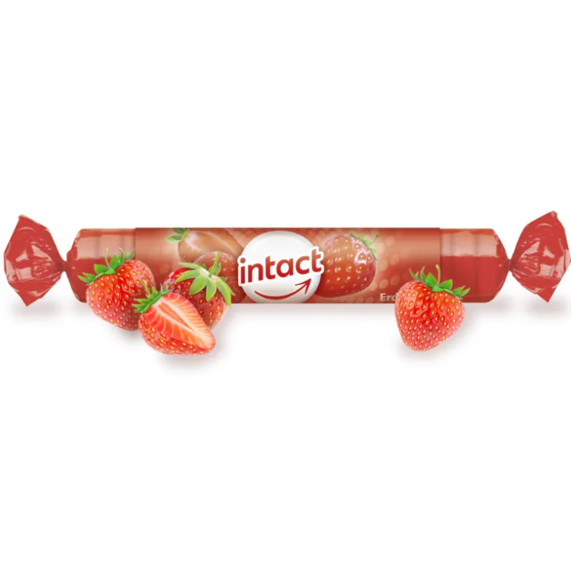 Intact hroznový cukr s vitaminem C Jahoda 40g