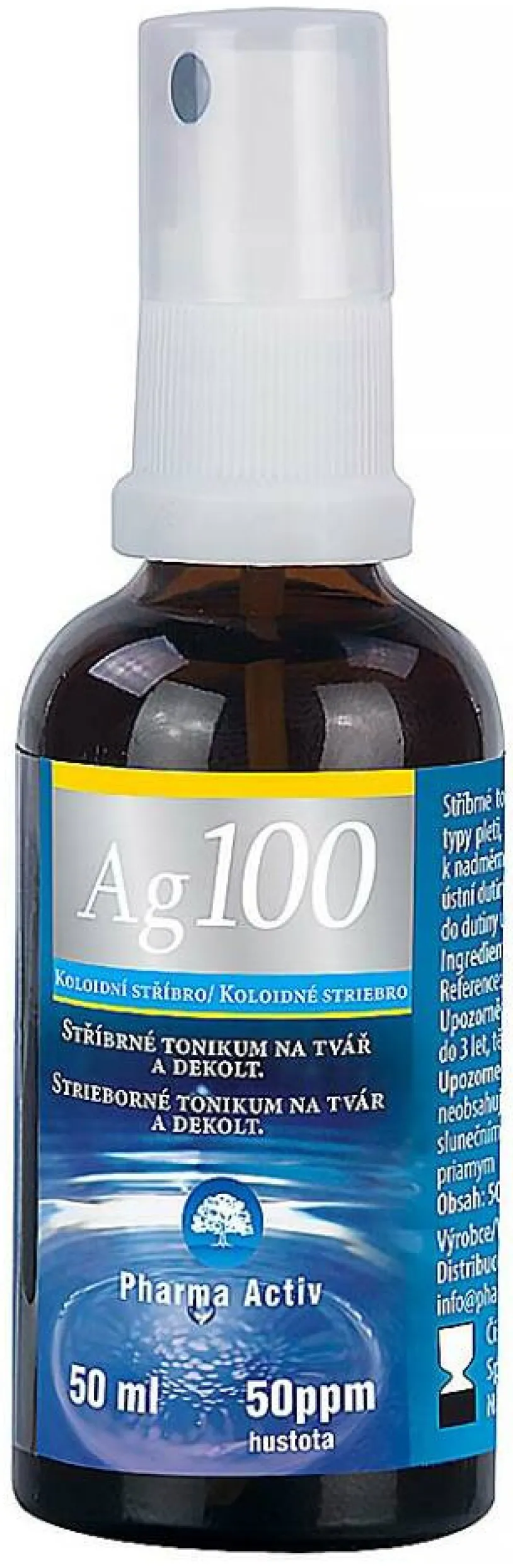 Koloidní stříbro Ag100 50ppm spray 50ml