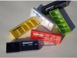 Dávkovač na léky ANABOX denní box barevně rozliš.