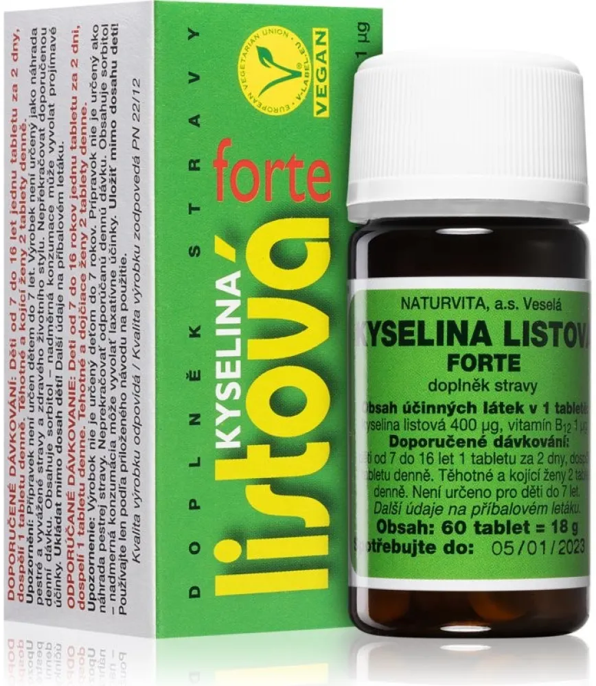 NATURVITA Kyselina listová Forte tbl.60