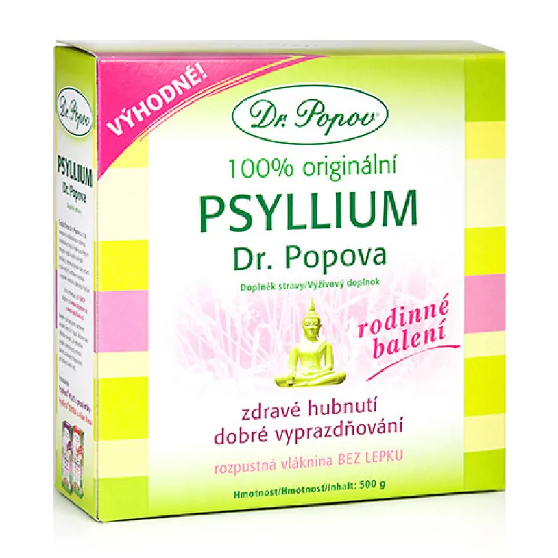 Dr.Popov Psyllium indická rozpustná vláknina 500g