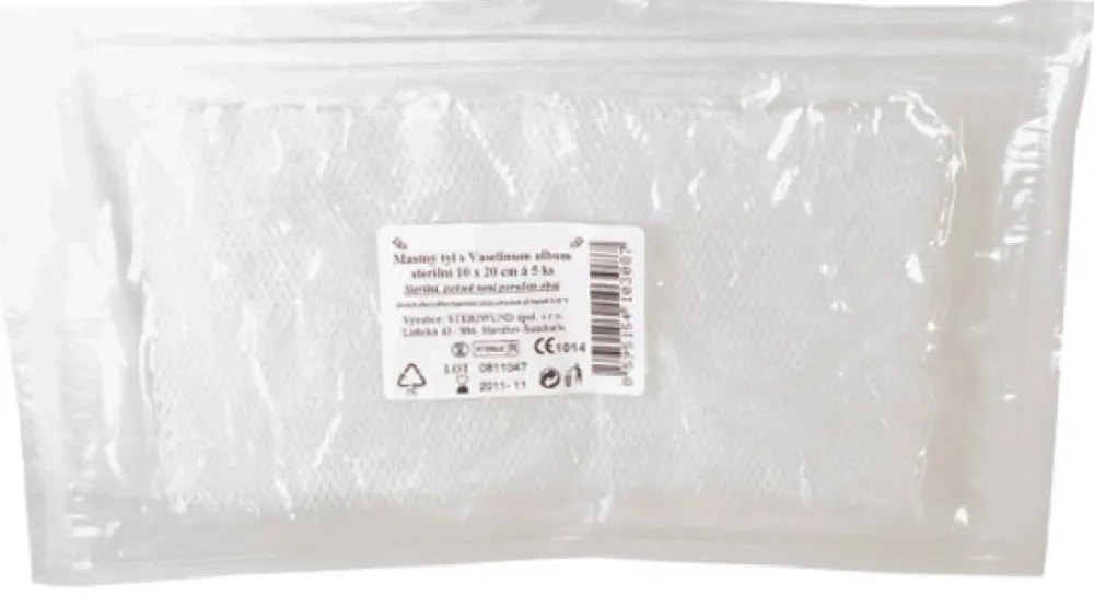 Krytí sterilní-mastný tyl 10x20cm/5ks Steriwund
