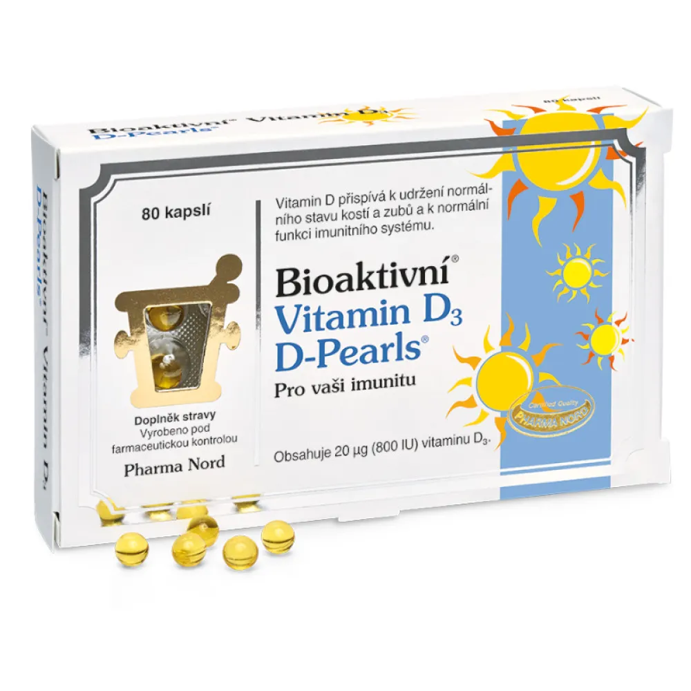 Pharma Nord Bioaktivní Vit.D D-Pearls 38mcg cps.80
