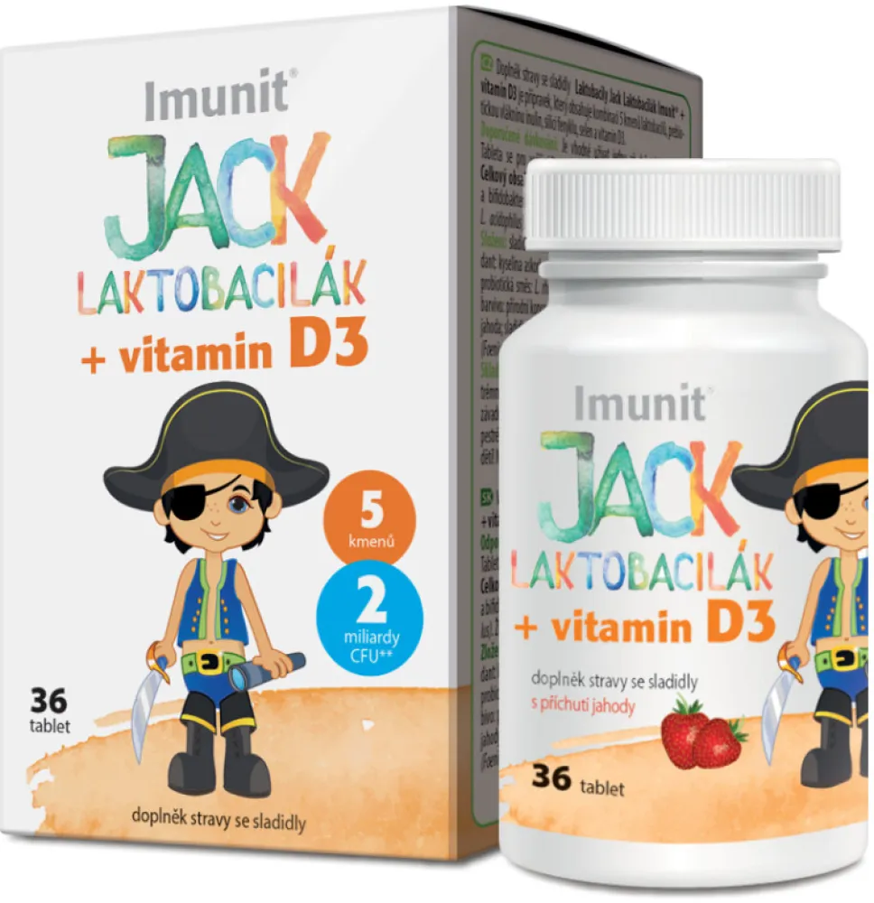 Laktobacily JACK LAKTOBACILÁK Imunit+vit.D3 tbl.36