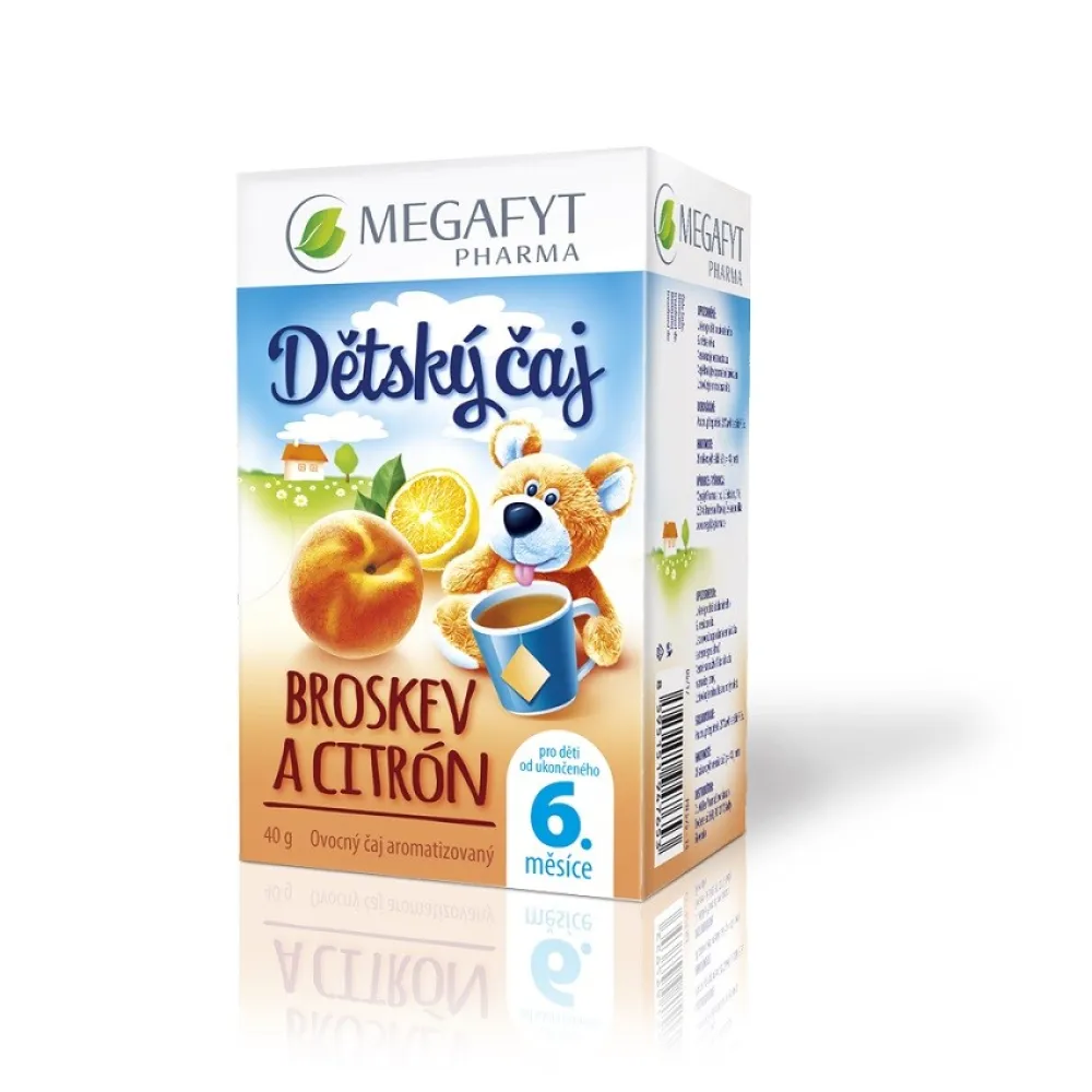 Megafyt Dětský čaj Broskev a citrón BIO 20x2g