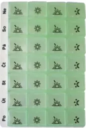 Dávkovač léků OBZOR SET 04 týdenní + 04 denní