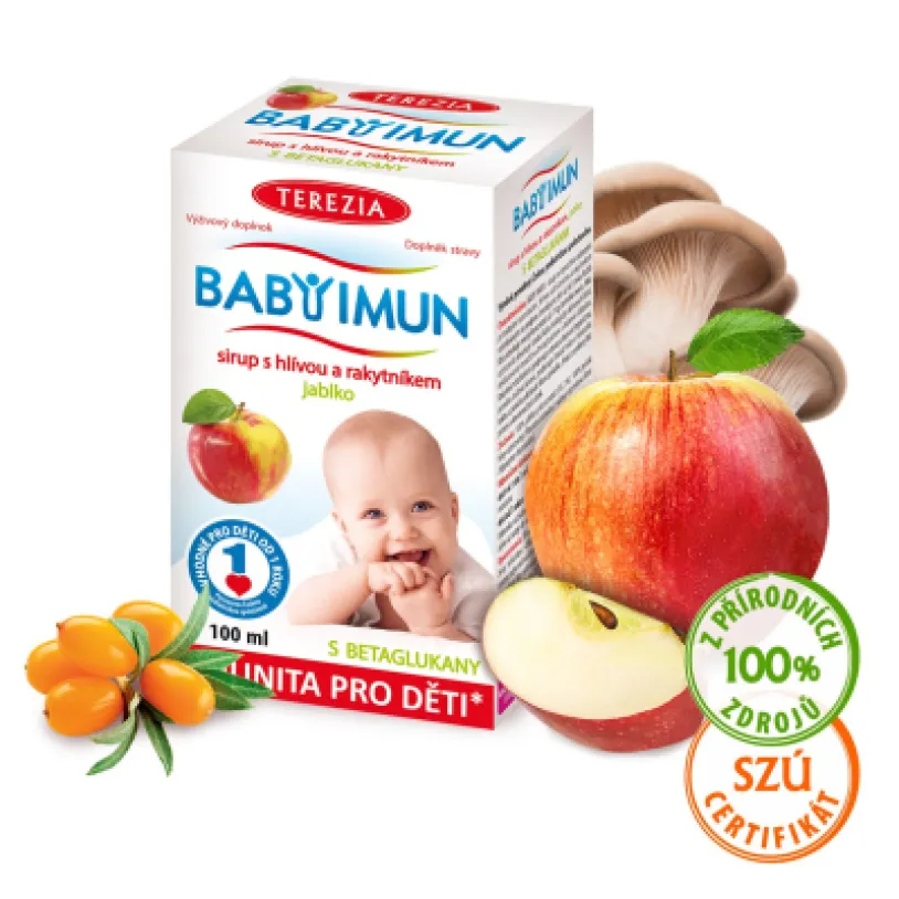 TEREZIA BABY IMUN sirup s hlívou a rakytníkem - jablko 100 ml