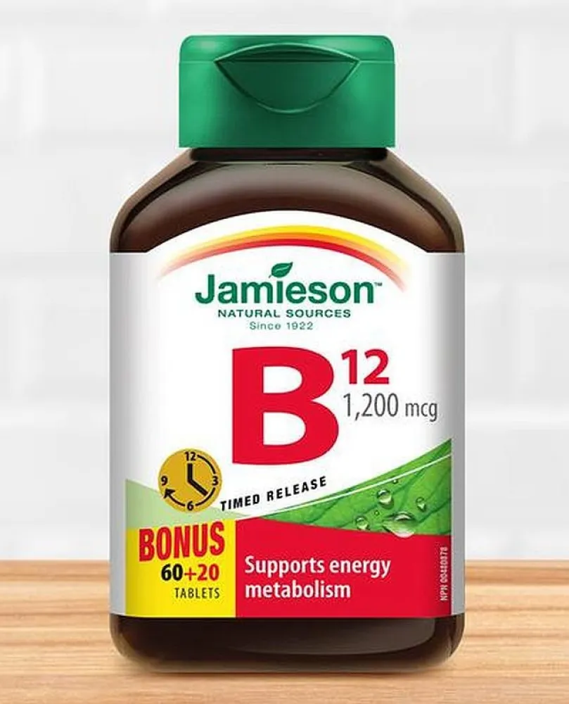JAMIESON Vitamín B12 1200mcg s post.uvolňov.tbl.80