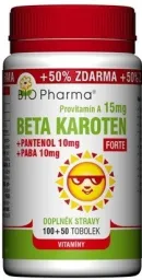 Beta Karoten 15mg+Pantenol 10mg+PABA10mg tob100+50