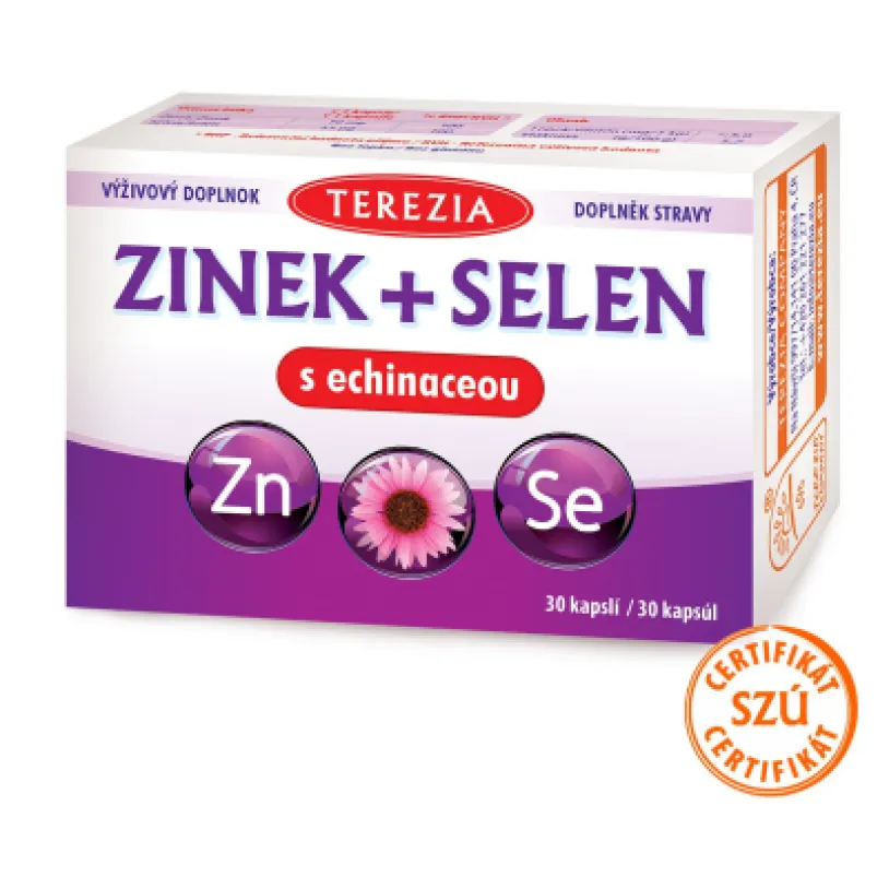 TEREZIA Zinek + selen s echinaceou 30 kapslí