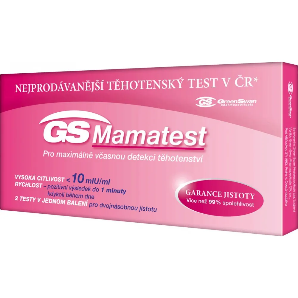 GS Mamatest 10 Těhotenský test 2ks ČR/SK