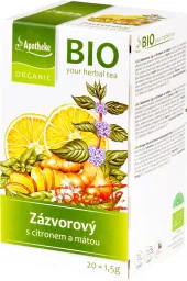 Apotheke BIO Zázvor.s citronem a mátou čaj 20x1.5g