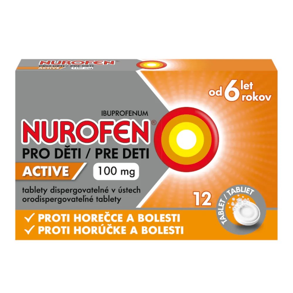 Nurofen pro děti Active 100mg por.tbl.dis.12