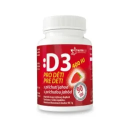 Vitamín D3 400IU pro děti jahoda tbl.90