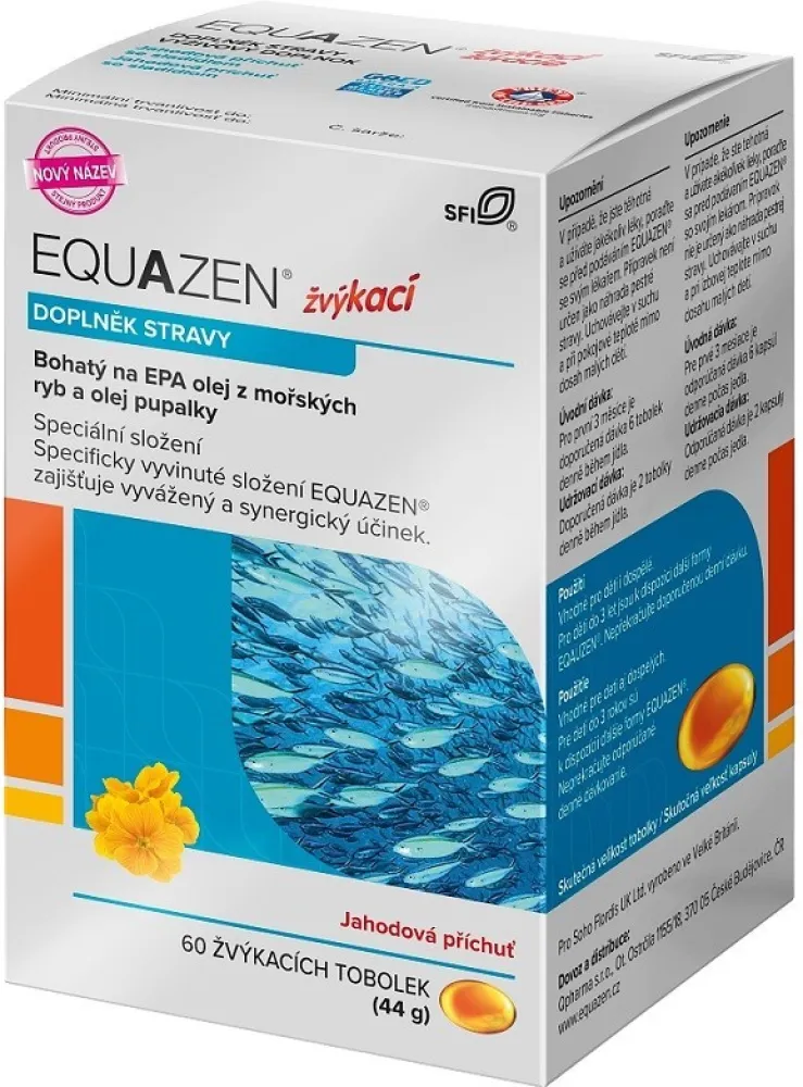 EQUAZEN žvýkací tob.60 jahodová příchuť