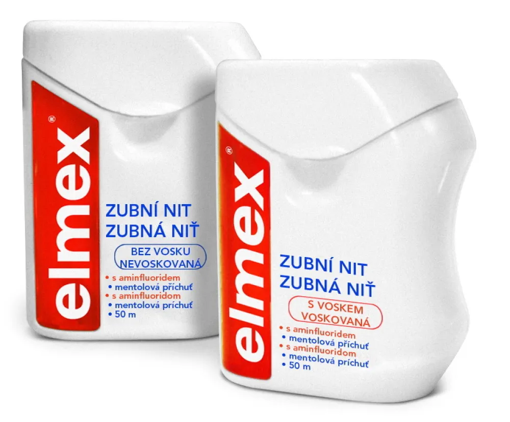 Elmex zubní nit s voskem 50m