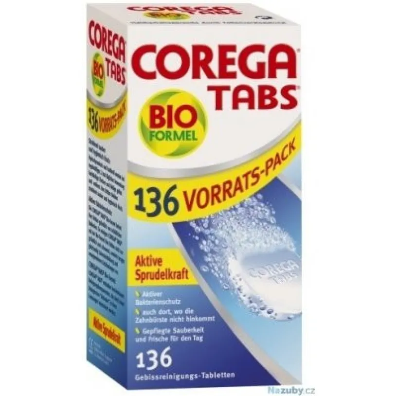 Corega čistící tablety 136ks